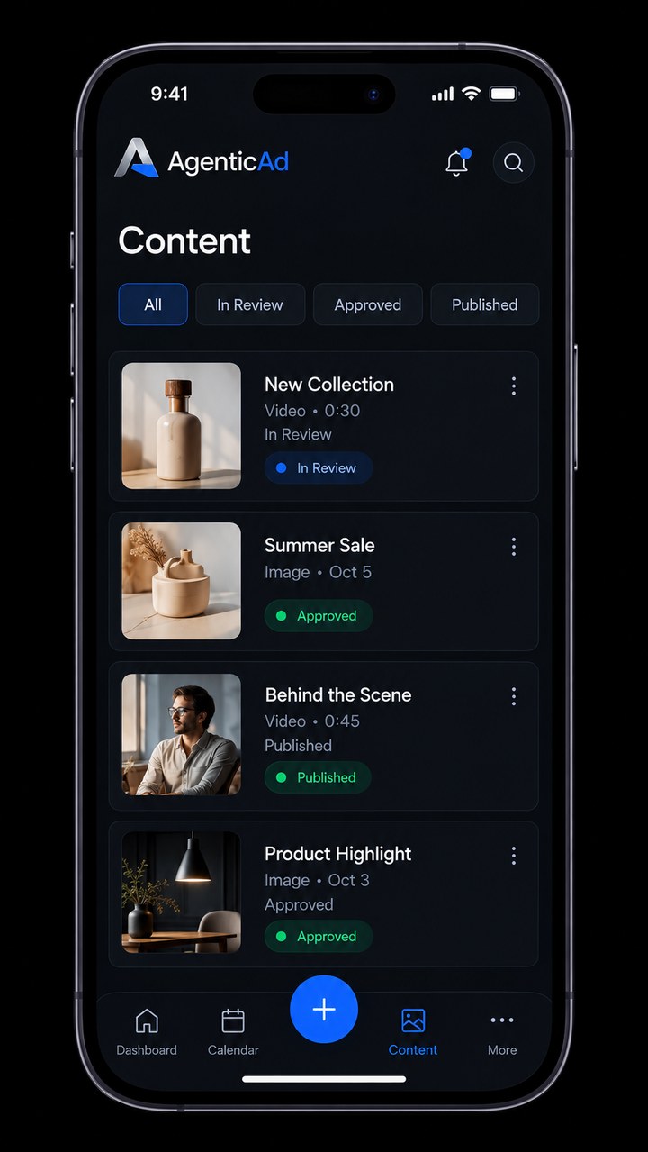 AgenticAd mobile concept